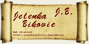 Jelenka Biković vizit kartica